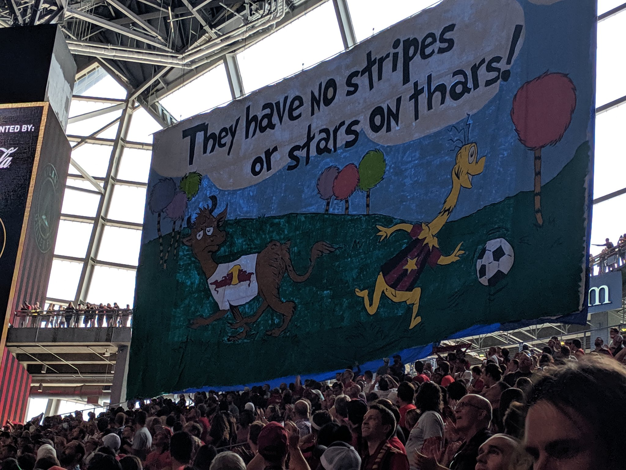 Atlanta United tifo vs NY Red Bulls